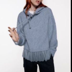 ZARA light blue combination sweater